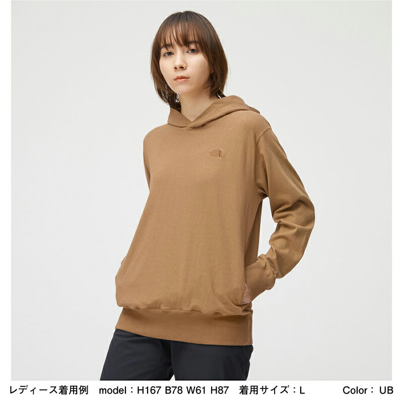 THE NORTH FACE(ザ・ノース・フェイス) 【22春夏】W HEAVY COTTON HOOTEE(ヘビー コットン フーティ)ウィメンズ M ユーティリティブラウン(UB) NTW32243