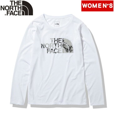 THE NORTH FACE(ザ・ノース・フェイス) 【22春夏】W L/S FOOTPRINT LOGO TEE(フットプリントロゴティー)ウィメンズ L ホワイト(W) NTW32290