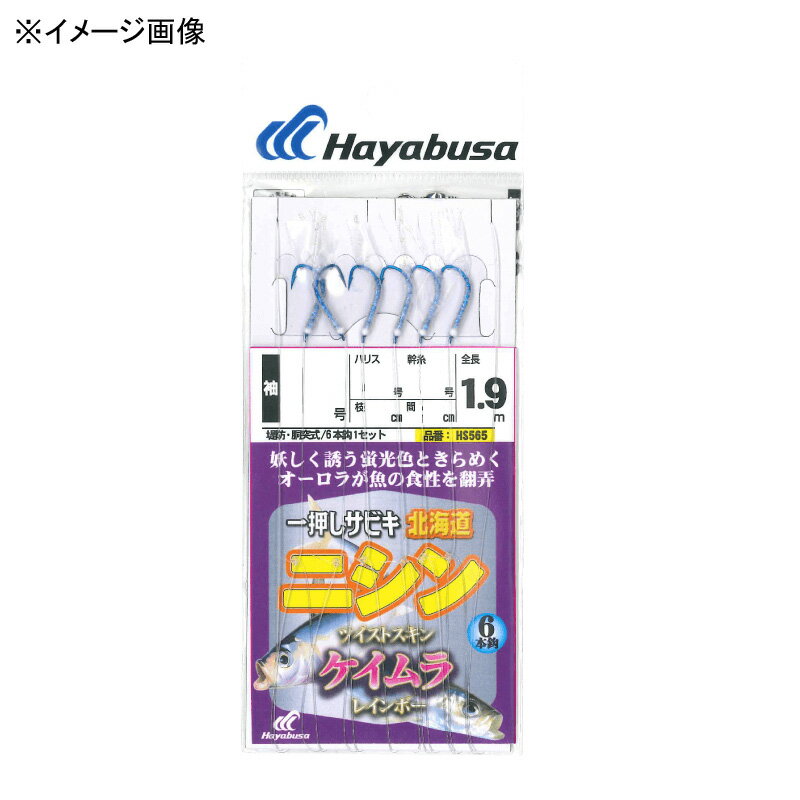 ハヤブサ(Hayabusa) 一押サビキ 北海道ニシン ツイストケイムラ 鈎9号/ハリス3 青 HS565