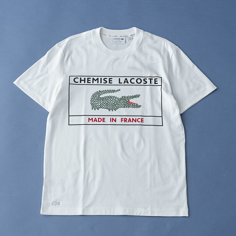 LACOSTE(ラコステ) 【22春夏】ボックス プリント Tシャツ(MADE IN FRANCE) 4(Mサイズ) ホワイト TH3356L