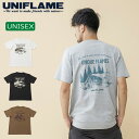 ユニフレーム(UNIFLAME) 7.1オンス へヴィーウェイト バックプリント Tシャツ S グレー URNT-9