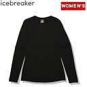 icebreaker(アイスブレイカー) Women 039 s 200 OASIS LS CREWE ウィメンズ XS ブラック(K) IXW20220