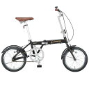 キャプテンスタッグ(CAPTAIN STAG) アルル AL-FDB161 16インチ折りたたみ自転車 マットブラック YG-1391