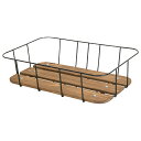 昭和インダストリーズ Wood Wire Rack(Shallow type) ウッド ワイヤー ラック 浅型 BK(ブラック) BKT14800