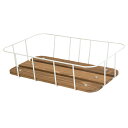 昭和インダストリーズ Wood Wire Rack(Shallow type) ウッド ワイヤー ラック 浅型 W(ホワイト) BKT14801
