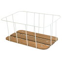 昭和インダストリーズ Wood Wire Rack(Deep type) ウッド ワイヤー ラック 深型 W(ホワイト) BKT14901