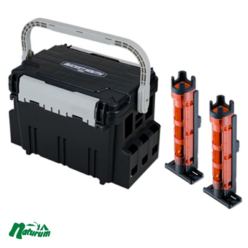 メイホウ(MEIHO) 明邦 バケットマウス BM-5000+ロッドスタンド BM-250 Light(お得な3点セット) 3 クリアオレンジ×ブラック