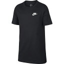 NIKE(ナイキ) YTH EMB フューチュラ 半袖Tシャツ ジュニア/キッズ スポーツ/カジュアル 150cm 010(ブラック×ホワイト) NJP-AR5254