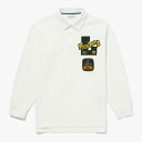 LACOSTE(ラコステ) 【23春夏】ヘリテージ ワッペン ラガーシャツ メンズ 4(Mサイズ) オフホワイト PH226799