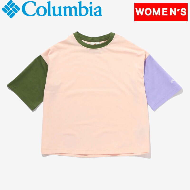 Columbia(ӥ) W DESCHUTES VALLEY CROPPED SS TEE  M 890(PEACH BLOSPESFROS) AR3116