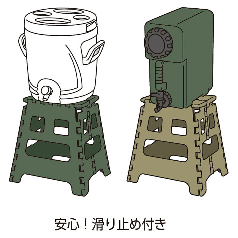 キャプテンスタッグ(CAPTAIN STAG) FDステップロータイプ カーキ UW-1525 naturum-18636428 ナチュラム 楽天市場支店 サンプル画像2