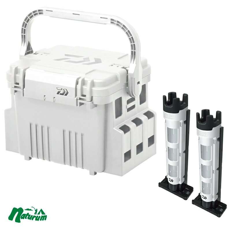 ダイワ(Daiwa) タックルボックス TB4500HS+ロッドスタンド TB25(お得な3点セット) ホワイト