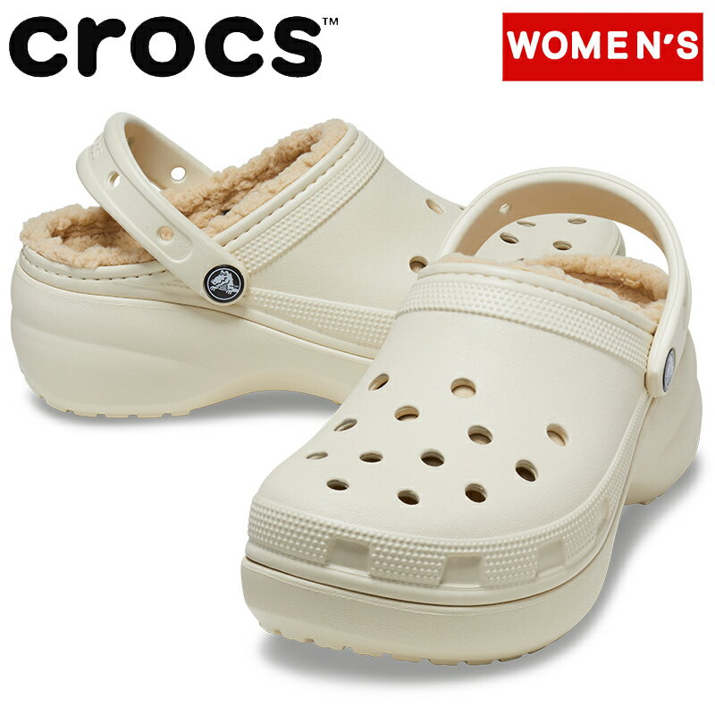 CROCS(クロックス) CLASSIC PLATFORM LINED CLOG 23cm(W7) Bone 207938