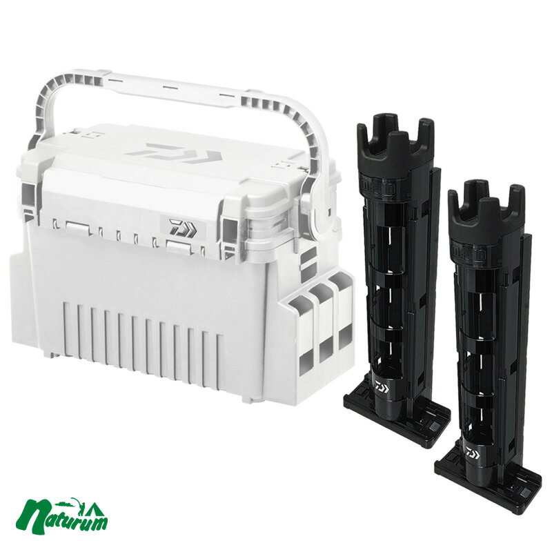 楽天ナチュラム 楽天市場支店【12/5迄 最大2,000円OFF】 ダイワ（Daiwa） タックルボックス TB4000HS+ロッドスタンド TB25（お得な3点セット） ブラック