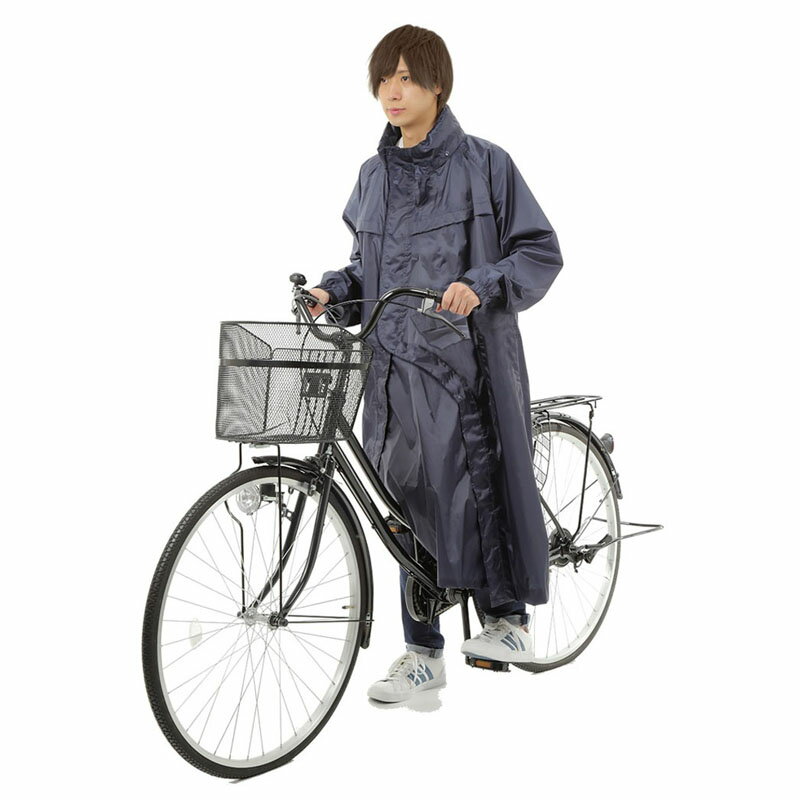 OUTDOOR PRODUCTS(アウトドア プロダクツ) レインウェア 防水サイクルベンチコート M ネイビー(78) 04000466 1