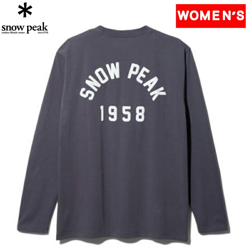 スノーピーク snow peak Foam Printed L/S T shirt Snow Peak 1 Charcoal TS-23AU00400CH