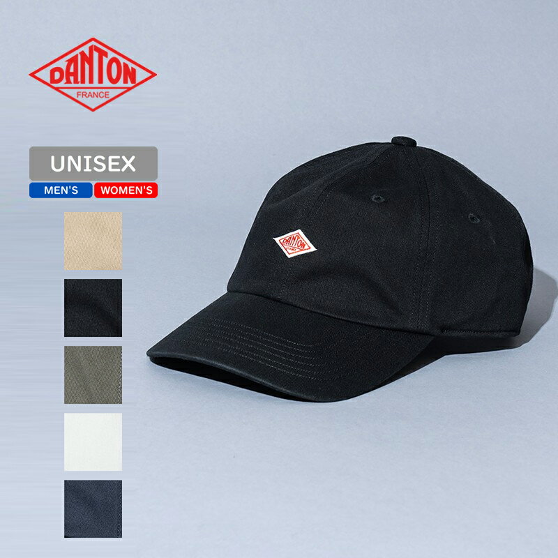 DANTON ダントン 【24春夏】CHINO CLOTH 6PANEL CAP コットンツイル 6Pキャップ フリー BLACK #DT-H0227 TKC