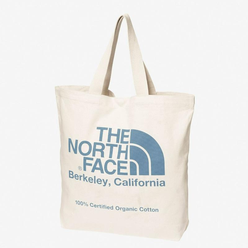 楽天ナチュラム 楽天市場支店THE NORTH FACE（ザ・ノース・フェイス） 【24春夏】ORGANIC COTTON TOTE（オーガニックコットントート） ONE SIZE ナチュラル×エーゲブルー（NB） NM82385