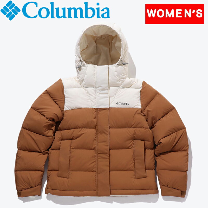 コロンビア ダウンジャケット レディース Columbia(コロンビア) Women's ブーロ ポイント II ダウン ジャケット ウィメンズ M 224(Brown×Chalk Crinkle) WR2889