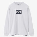 ヘリーハンセン アウトドアウェア レディース HELLY HANSEN(ヘリーハンセン) L/S HH LOGO TEE(ロングスリーブ HHロゴティー) XS クリアホワイト(CW) HH32379