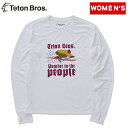 Teton Bros.(eB[guX) Women's POWDER TO THE PEOPLE LS TEE EBY L WHITE 233-49051