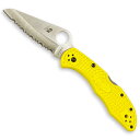 Spyderco(スパイダルコ) ソルト2 H2鋼材 波刃 サビにくいナイフ YL(イエロー) C88SYL2
