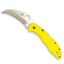 Spyderco(スパイダルコ) タスマンソルト2 波刃 H2鋼材 サビにくいナイフ イエロー C106SYL2