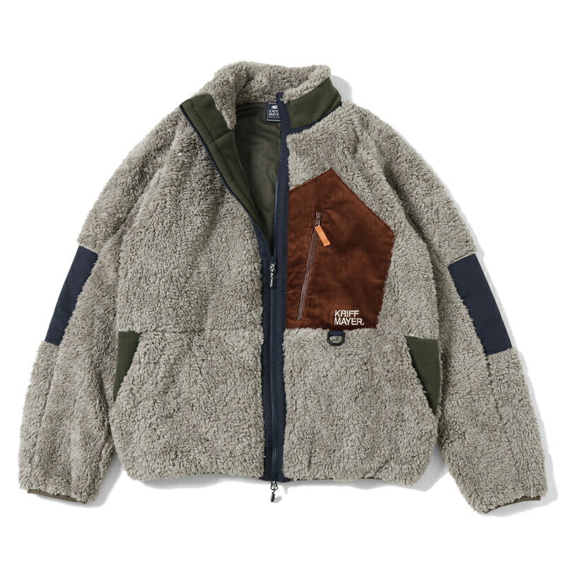 クリフメイヤー ボアジャケット メンズ KRIFF MAYER(クリフメイヤー) Men's シャギーボア JACKET メンズ L 15(GRAY) 2314400