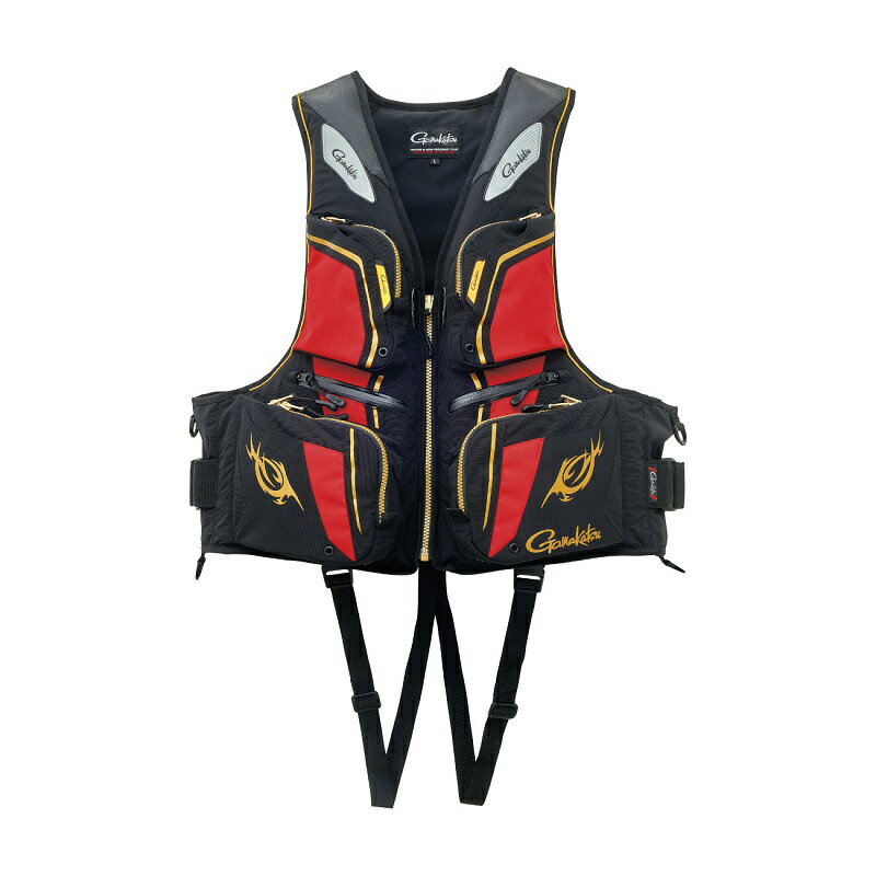 がまかつ(Gamakatsu) GM2193 フローティングベスト LL ブラック×レッド 52193