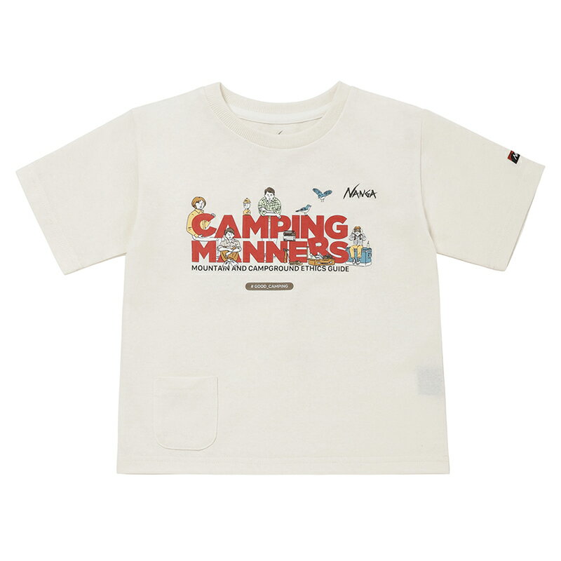 ナンガ(NANGA) エコ ハイブリッド キャンピング マナーズ ペグ&ロープ キッズ ティー NW2411-1S707-A ..