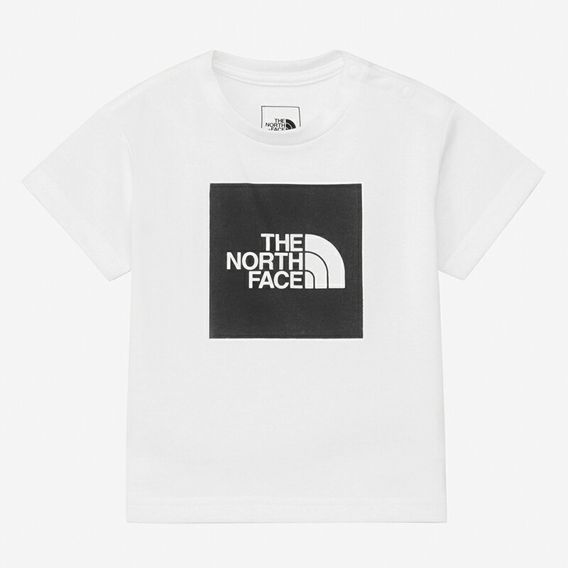 THE NORTH FACE(ザ・ノース・フェイス) S/S COLORED SQUARE LOGOTEE(カラードスクエアロゴティー)ベビー 90cm ホワイト(WK) NTB32361