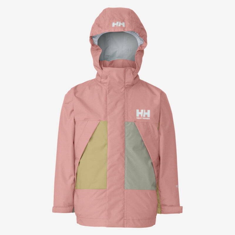 HELLY HANSEN(ヘリーハンセン) K SCANDZA RAIN JACKET(キッズ スカンザレインジャケット) 140cm シアーオレンジ×ペブルグレー(GH) HJ12152