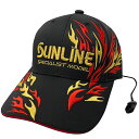 サンライン(SUNLINE) ファイヤーキャップ フリー ブラック×レッド CP-3404