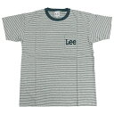 Lee(リー) Women's POCKET LOGO TEE ウィメンズ L BEIGE×GREEN LT7142-316