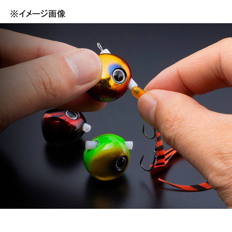 鉛式ビンビン玉スライドヘッド 120g シマシマブラックレッド の商品画像2枚目