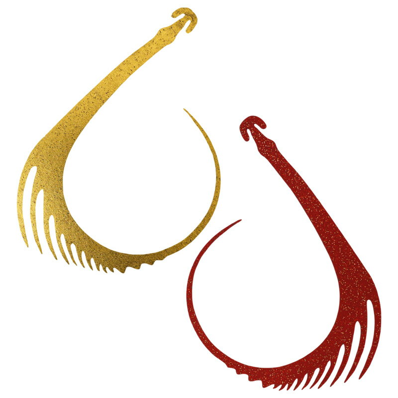 松岡スペシャル GIZA BITE(ギザバイト) 185 リバーシブル金箔濃いオレンジ