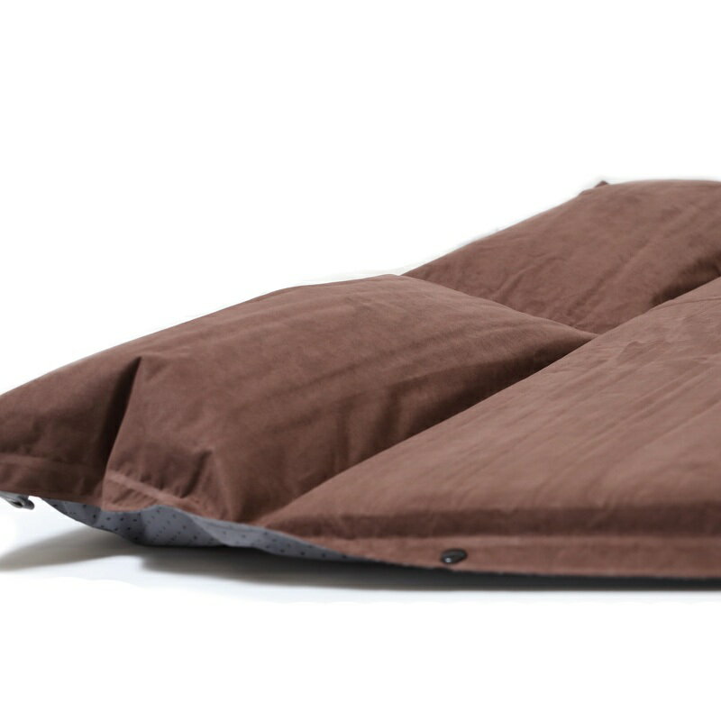 Hilander(ハイランダー) スエードインフレーターマット(枕付きタイプ)5.0cm+冷感シーツ(Q-MAX0.445) ダブル ブラウン UK-3UK-22