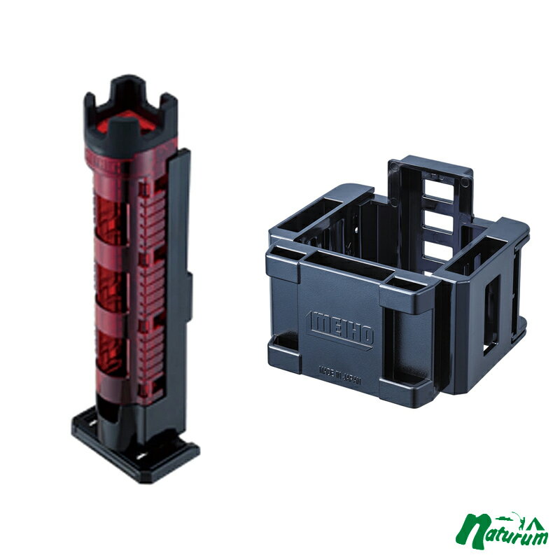 メイホウ(MEIHO) 明邦 ロッドスタンド BM-300 Light+マルチホルダーBM-30(お得な2点セット) クリアレッド×ブラック