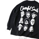gym master(ジムマスター) 10.3oz Cheerful SmileスウェットビッグTee L 05)ブラック G421704