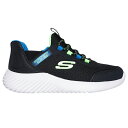 SKECHERS(スケッチャーズ) BOUNDER-BRISK-BURST(バウンダー ブリスクバースト) 19.0cm (BBLM)BLK/BLUE/LIME 403822L-BBLM(4)