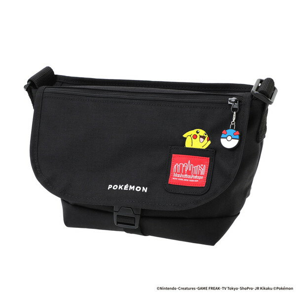 【12/1 最大2,000円OFFクーポン&全品P2】 Manhattan Portage(マンハッタンポーテージ) NYLON MESSENGER BAG (SM) FZP ポケモン 25 S Black(1000) MP1605JRFZPPKMN25