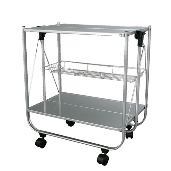 ダルトン フォールディング トローリー DULTON FOLDING TROLLEY H11907-CLR キッチンワゴン シンプル おしゃれ 幅69cm 高さ69cm 奥行40.5cm スチール 折り畳み キャスター付き キッチン リビング ダイニング