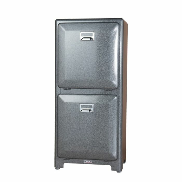 ダルトン トラッシュカン ダブルデッカー DULTON TRASH CAN DOUBLE DECKER H.GRAY 100-133GY ゴミ箱 ダストボックス ユニーク 個性的 おしゃれ アンティーク調 スチール インナーボックス付 各15.8L 高さ89cm 幅40cm 奥行29cm 分別 蓋付き キッチン リビング ダイニング