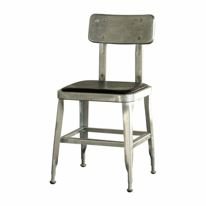 ダルトン スタンダード チェア DULTON STANDARD CHAIR H.D.GALVANIZED 100-214GV イス ダイニングチェア インダストリアル おしゃれ 座面高 46.5cm スチール 背もたれ付き ダイニング 食卓 デスク