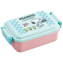 1段 お弁当箱 ランチボックス 一段 食洗機対応 電子レンジ対応 仕切り付き かわいい 子ども キッズ キャラクターグッズ 女の子 スケーター ピーナッツ 抗菌ふわっとタイトランチボックス 450ml スヌーピー 80sカフェ RBF3ANAG