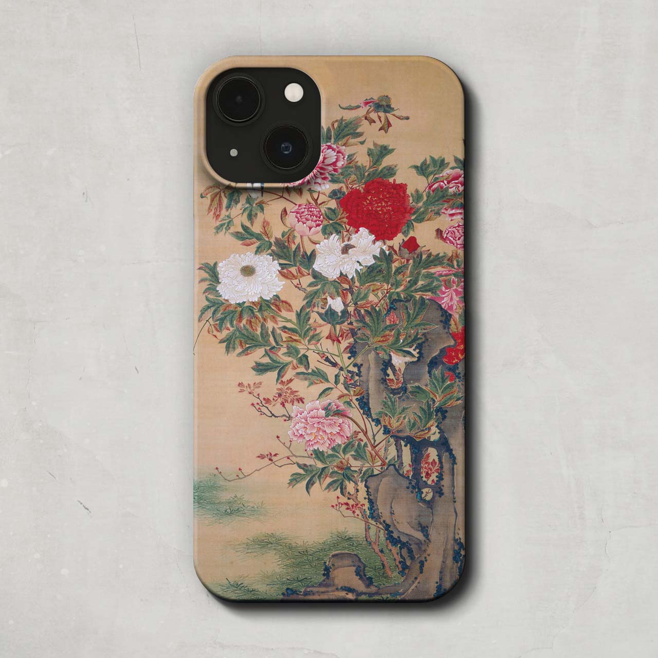 スマホケース / 伊藤 若冲「牡丹図 (1747-1751)」 iPhone 全機種対応 17 16 ...
