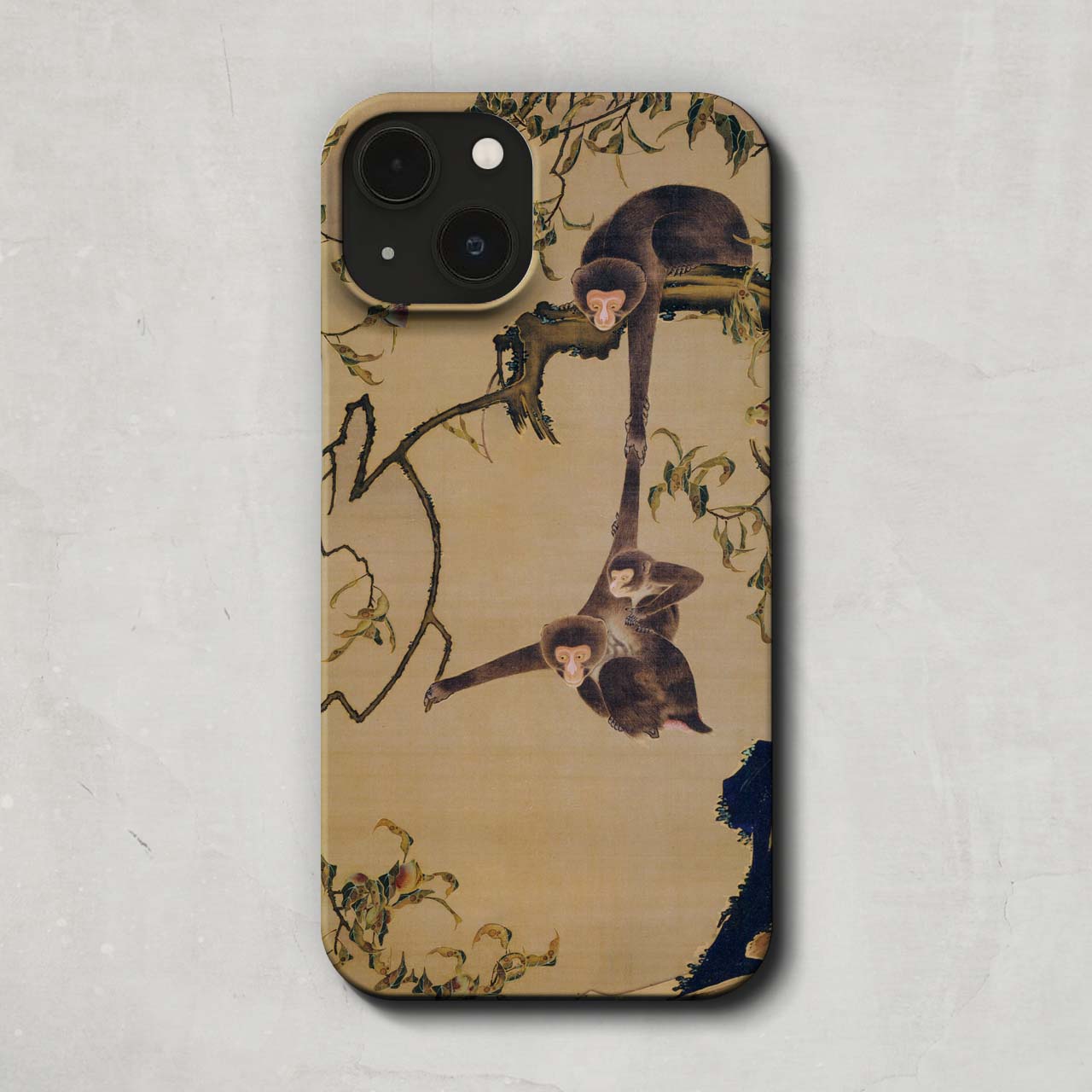スマホケース / 伊藤 若冲「猿猴摘桃図 (1773-1774)」 iPhone 全機種対応 17  ...