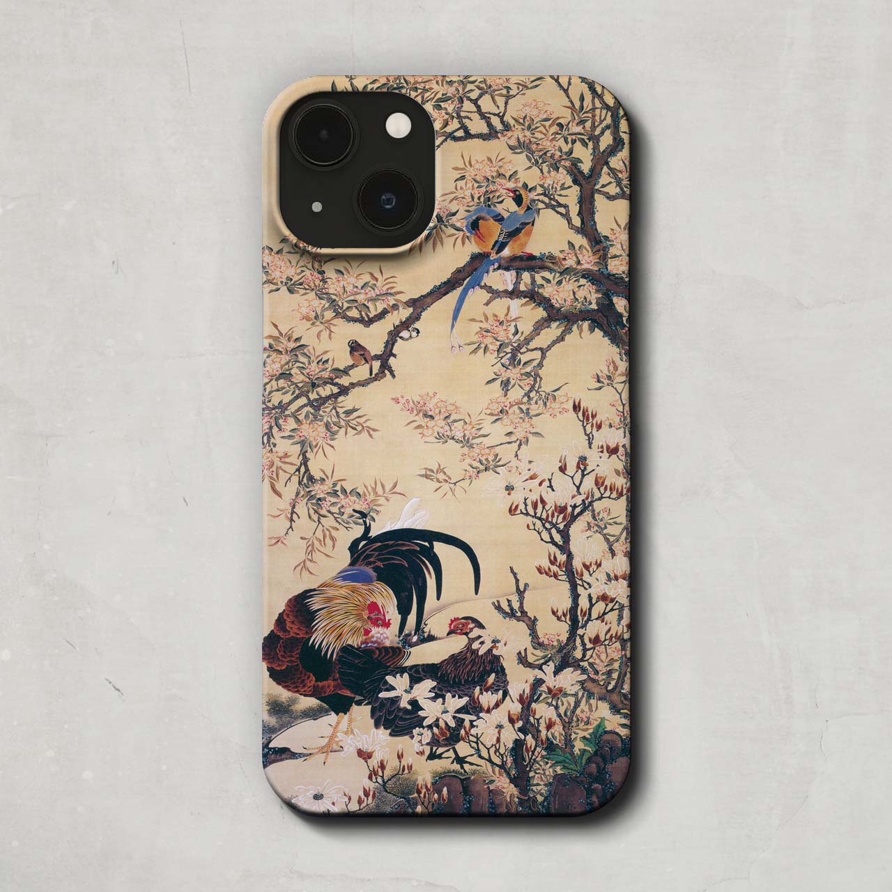 スマホケース / 伊藤 若冲「花卉双鶏図 (1753-1754)」 iPhone 全機種対応 17  ...