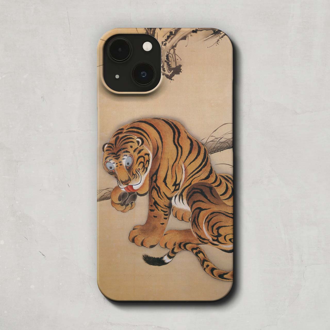 スマホケース / 伊藤 若冲「虎図 (1755)」 iPhone 全機種対応 17 16 15 14 ...