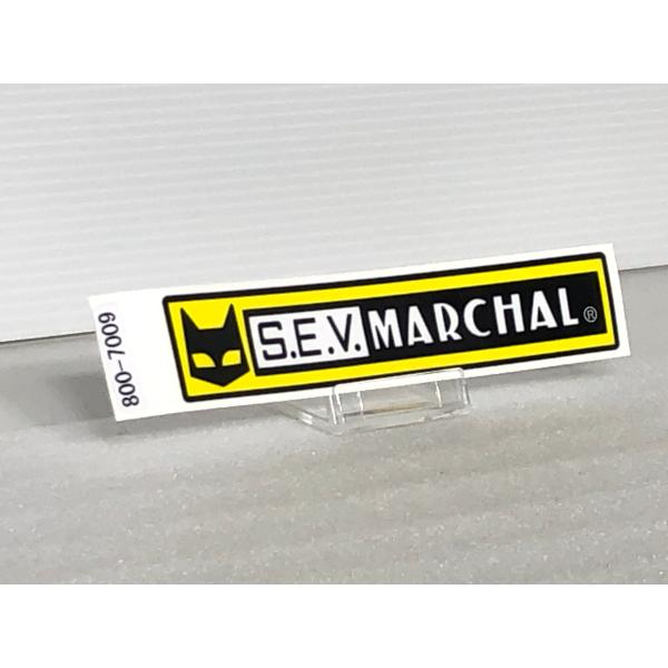 栃木発★ マーシャル SEV MARCHAL 正規品 ステッカー ロゴステッカー120mm × 22mm 黄 黒 検) 耐候 野外 使用可 フェンダー ロケット カウル ガラス スクリーン Marchal シビエ ルーカス ロゴ CIBIE デカール シール Bosozoku style Kaido racer